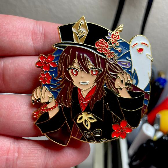 Genshin Impact Video Game Hu Tao Enamel Pins GS-04 - Picture 1 of 2